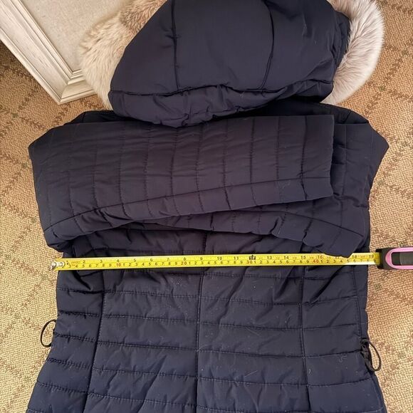 Gorski Navy Blue Apres Ski Parka with hood w fur trim US 10 - Picture 13 of 16